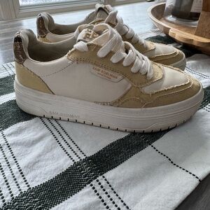 Sam Edelman Cream and Tan Sneakers